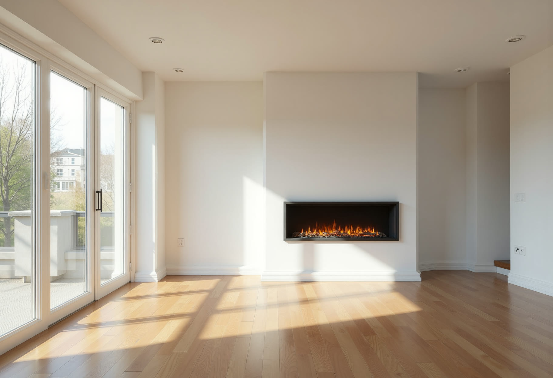 Bright renovated living room